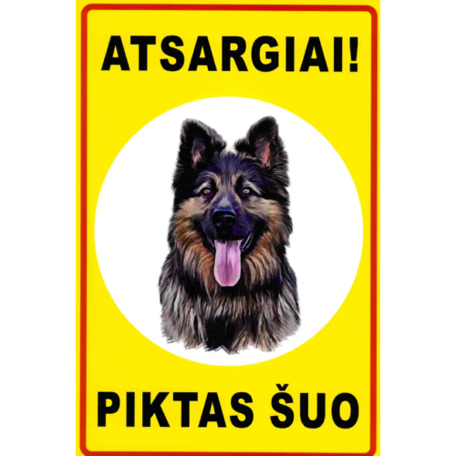 SŽ plast, 200x300 Piktas šuo