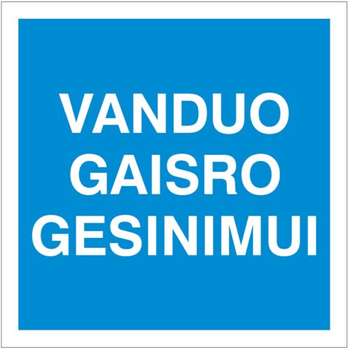Lipdukas 200x200 Vanduo gaisro gesinimui