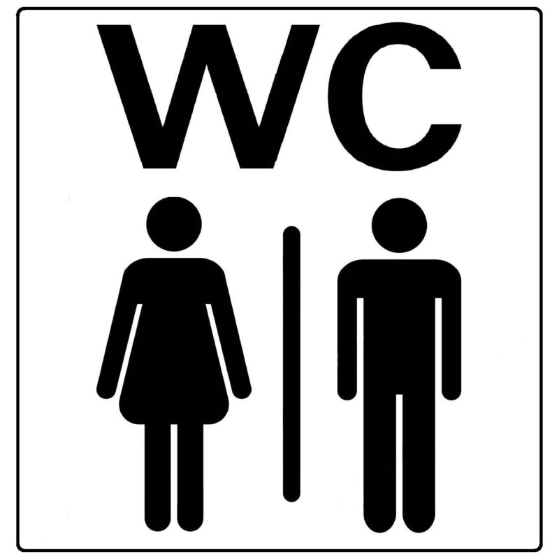 Lipdukas 130x130 WC vyras ir moteris